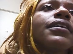 Mature black momma rides young cock